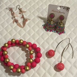 Pink jewelry bundle